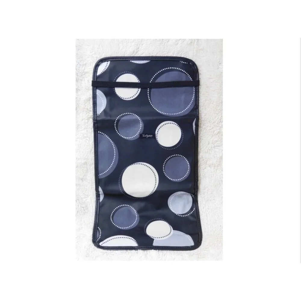 Thirty-One Black Happy Dot Tri-Fold and Go Organizer Notepad Holder